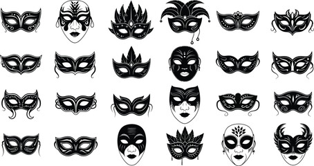 Obraz premium Elegant Venetian masks create mystery for festive occasions