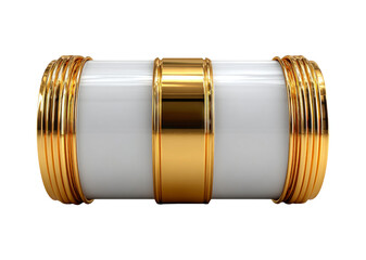 Simple Golden Band Scroll Case Isolated on Transparent Background