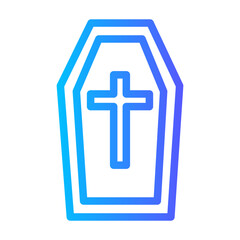 Obraz premium coffin gradient icon