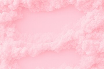 Soft pink cloudscape with gentle fluffy textures and a subtle gradient creating a dreamy atmosphere