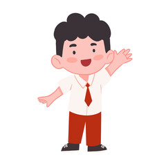 elementary school boy in Indonesia 