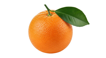 Isolated Orange with Leaf
