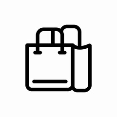 shopping bags multiple icon vector sign
