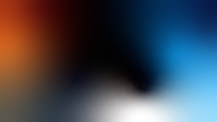 Retro vintage orange red yellow black white blue sky purple grey brown gradient abstract background. Color ombré blend. Smooth transition. Film grain noise texture with soft light-leak glow vignette.