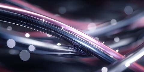Abstract Glowing Metallic Lines