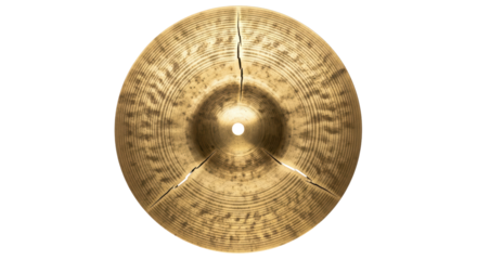 Isolated Broken Cymbal