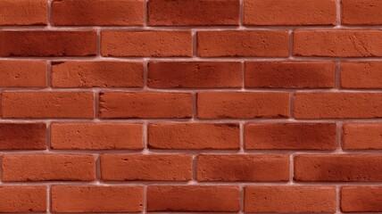 Fototapeta premium Red brick wall texture in sunlit environment. Neural network AI generated