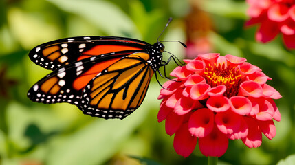 Fototapeta premium monarch butterfly on flower