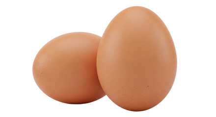 Isolated Two Brown Eggs