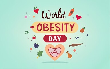 Obraz premium Graphic of world obesity day good for world obesity day celebration. flat design. flyer design.flat illustration. High quality