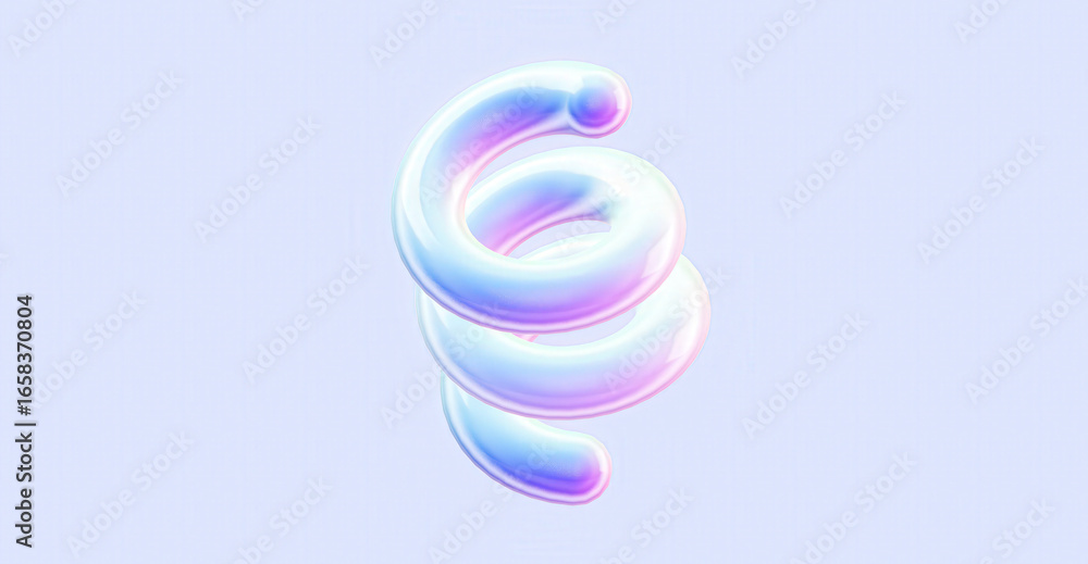 Poster a soft and dreamy 3d abstract swirl in pastel shades, evoking a sense of flow and dynamism. the swir
