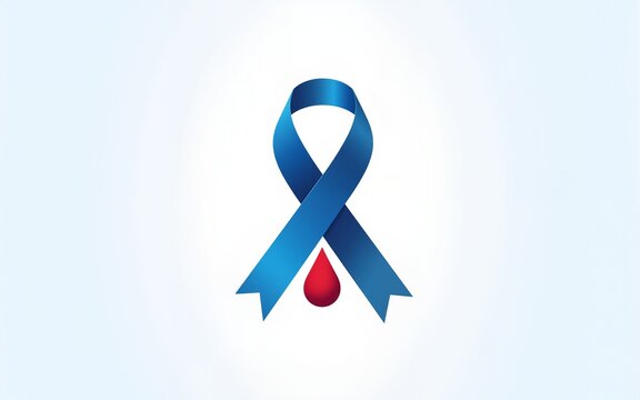 World diabetes day awareness design with blue color ribbon and red blood for poster, website, or any design. High quality
