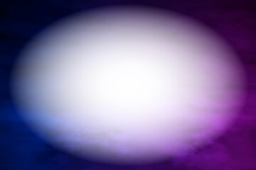 Mysterious frame, abstract fog frame with color gradient from neon blue to violet. Gradient in transparent background in elliptical shape. Abstract flatlay. 