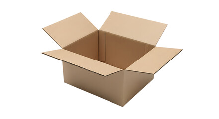An Open Cardboard Box Ready for Packaging and Shipping with a Focus on Logistics and E-commerce Fulfillment Processes