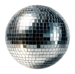 Silver disco mirror ball.
