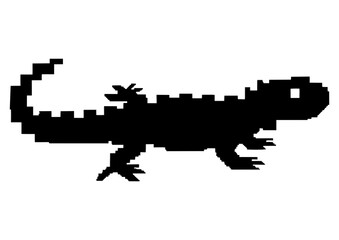 Fototapeta premium Cartoon chameleon character with a cheerful expression on a white background with copy space 