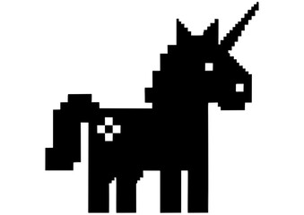 Adorable unicorn head with playful expression and sparkle effect on white background