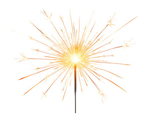 Fototapeta premium Sparkler sparks against a dark background.