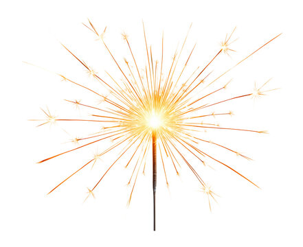 Sparkler sparks against a dark background.