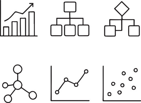 Business growth and data visualization icons bar chart