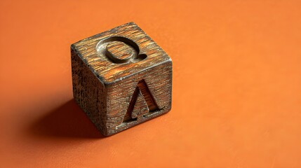 Q and A Acronym with Wooden Letter Blocks for Questions and Answers Concept