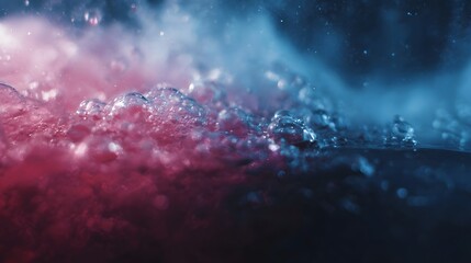 Bubbling chemical reaction in a scientific laboratory