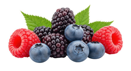 Isolated Mixed Berries