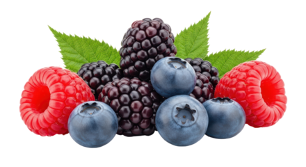 Isolated Mixed Berries