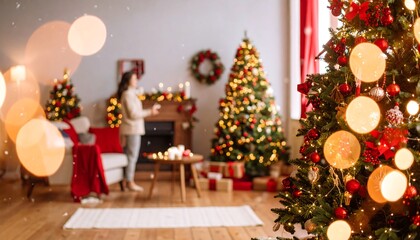 Festive Christmas living room scene