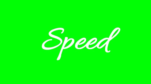 Speed Text Green Screen Animated Video