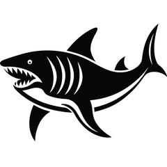 Fototapeta premium tiger shark vector fish 