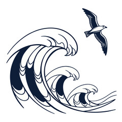 elegant wave art of smooth flowing curves abstract