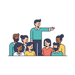 
leadership vector illustration design