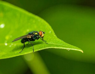 Fly on a leaf