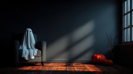 ハロウィンの夜、静かな部屋に現れた不思議な幽霊