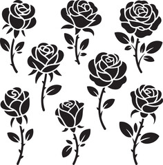 Clean rose line drawing  minimalist floral stroke art perfect for tattoo design, packaging, wedding invitations, branding
