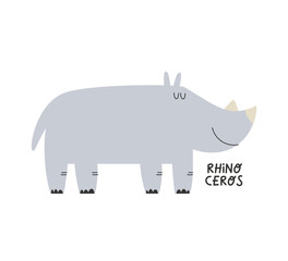 Rhinoceros Safari African Animal Illustration 