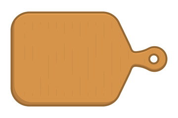 Wooden Cutting Board Icon. Kitchen and Cooking Symbols Isolated on Transparent Background for App, Web, and Graphic Design. Vector Illustration