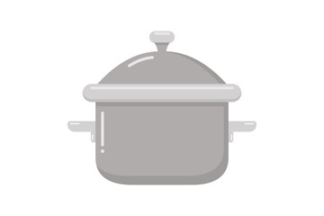 Cooking Pot Icon. Kitchenware Symbol Isolated on Transparent Background for App, Web, and Graphic Design. Vector Illustration