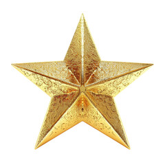 Fototapeta premium Textured golden star, award symbol, success and achievement concept