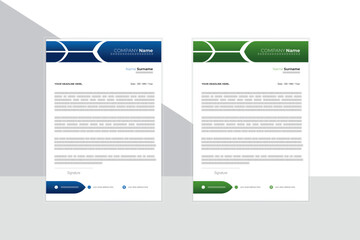 Modern and creative letterhead design template. Simple letterhead design