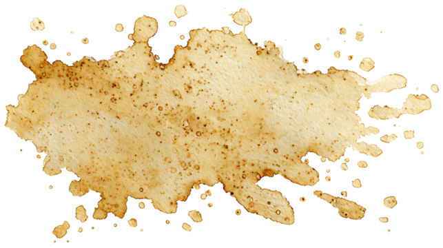 Grease stain with semi-transparent oil texture, isolated on a white background