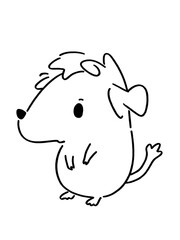 vector illustration of cartoon dog