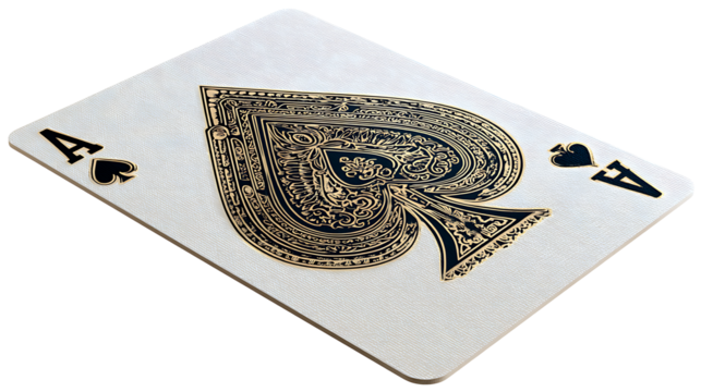 Single playing card Ace of Spades, isolated on a white background - Powered by Adobe