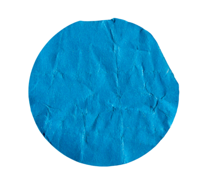 PNG Blank blue glued sticky round label sticker cut out design element