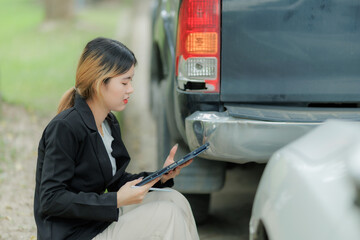 Car insurance claim and coverage concept, ensuring peace of mind for drivers.