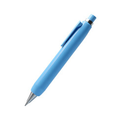 high quality closeup photo of a blue ballpoint pen, detailed, professional, seamless background