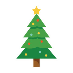 christmas tree isolated on white