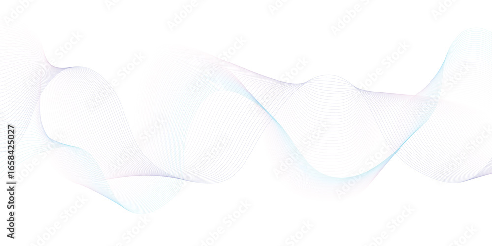 Poster abstract vector background with colorful wavy lines. eps10