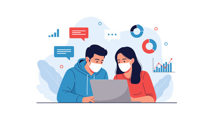 Business collaboration and data analysis during pandemic times